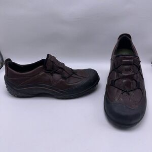 CLARKS MUCKERS US WMNs 8M‎ Waterproof Brown Leather Slip On Casual Shoes Vintage